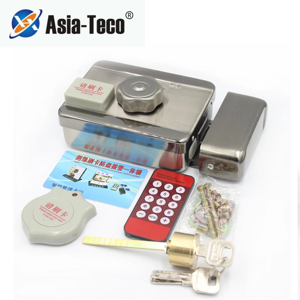 Electronic RFID Door Gate Lock, Smart Electric Strike Lock, Magnetic Induction Door Entry Access Control System, DC 12V Vue