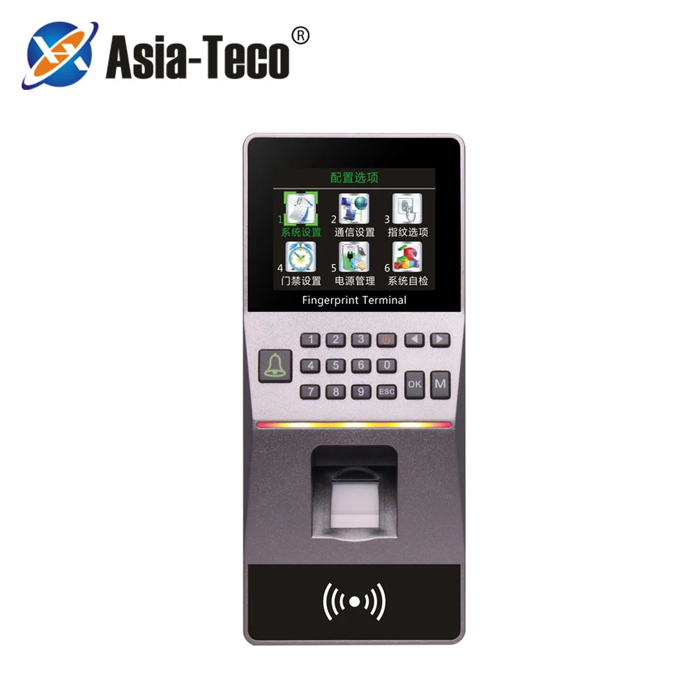 Biometric Fingerprint Access Control Time Attendance 125Khz RFID Keypad Card Reader Password Free Software TCP/IP USB Vue