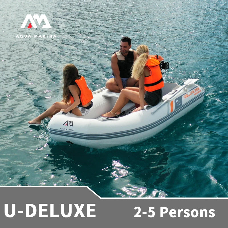 Aqua Marina U-Deluxe Inflatable Boat | 3–5 Person PVC Rowboat Inflatable Rowboat Vue
