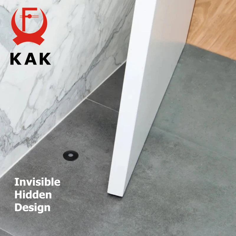 KAK Brass Door Stops Heavy Duty Door Holder Magnetic Invisible Door Stopper Catch Hidden Stainless Steel Door Stop Hardware Vue
