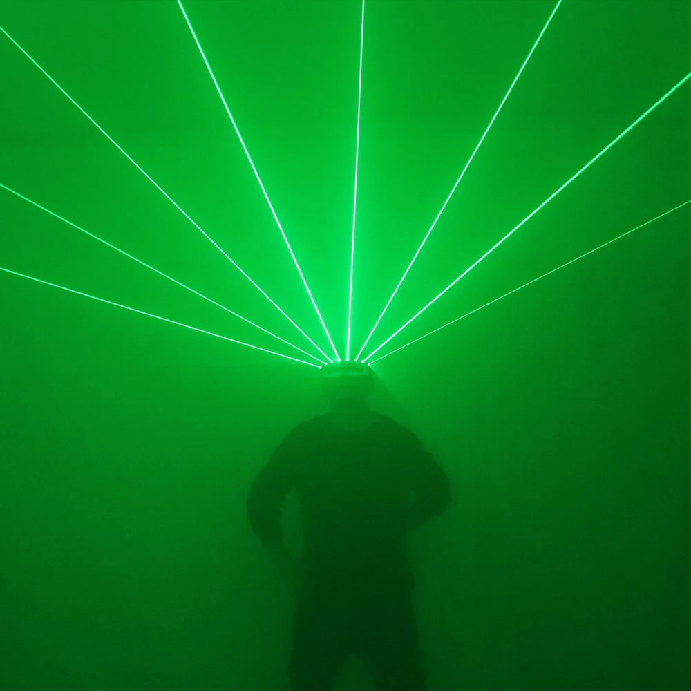 New Programmable Green Laser LED Glasses Dynamic Scanning Special Effects Dancing Stage Show DJ Club Party Laserman Show Vue