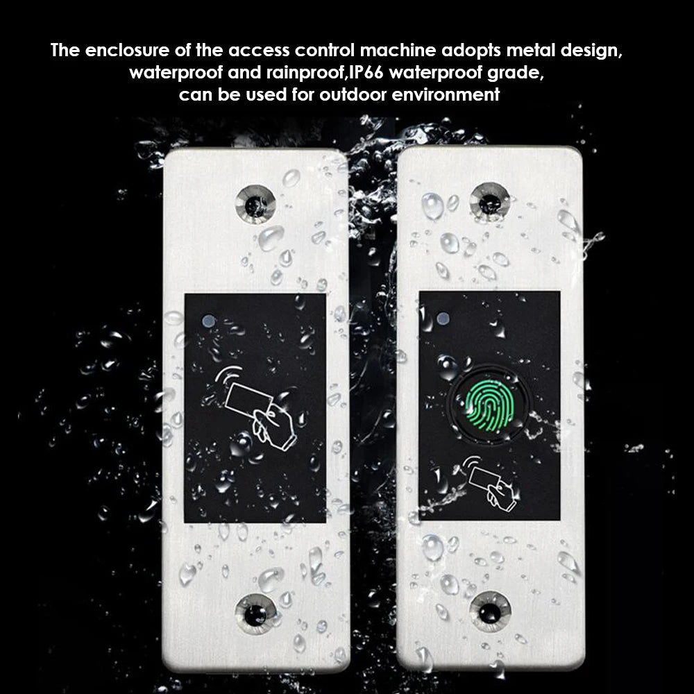 Mini Elevator RFID Reader Keyless Door Opener Metal Access Control IP67 Waterproof Embedded Fingerprint Reader 9-18V Vue