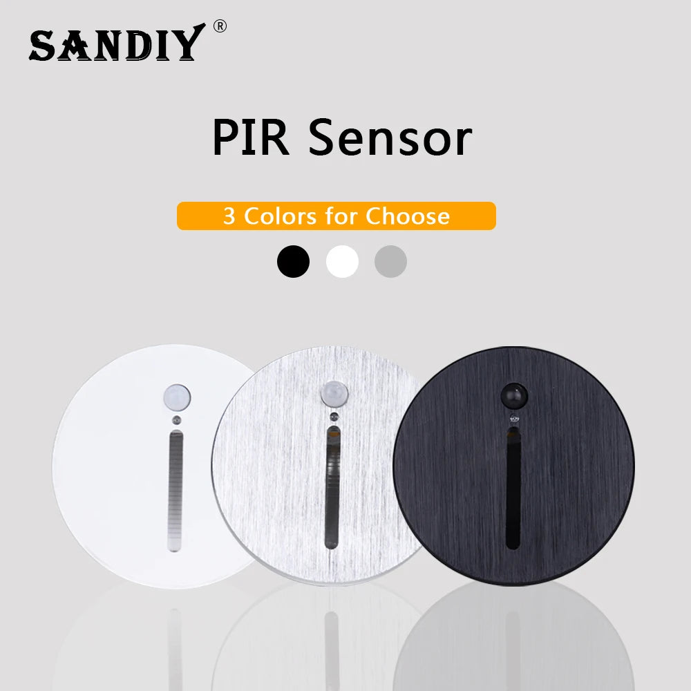 SANDIY Round Motion Sensor LED Recessed Wall Light | Stair Sconce Recessed LED Wall Sconce Vue
