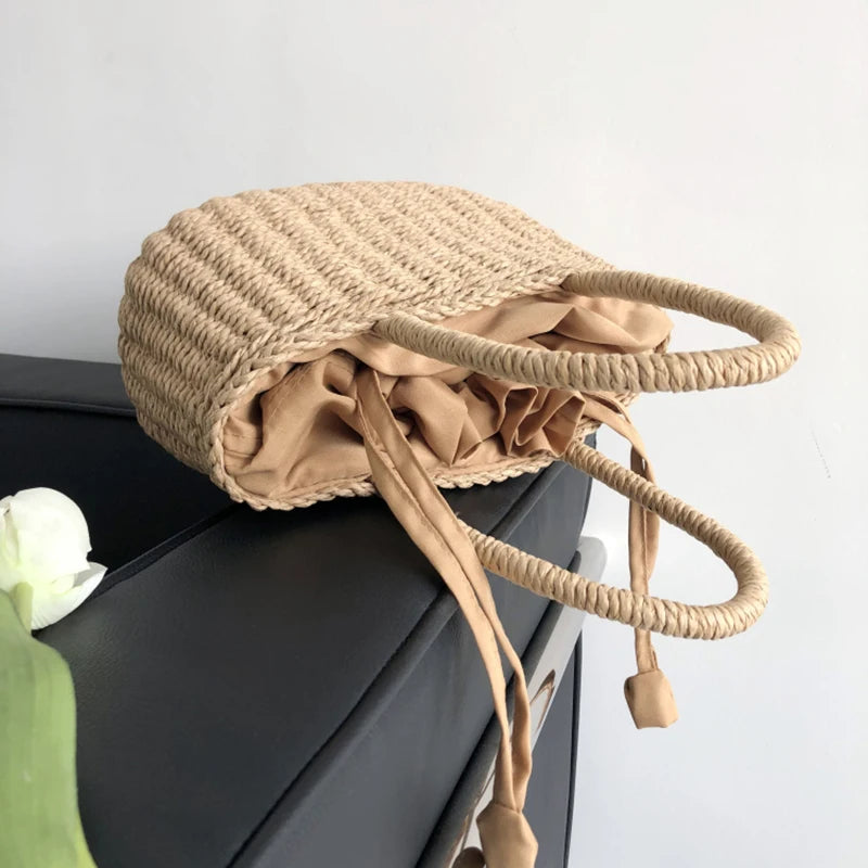 Straw Bags Women Summer Rattan Bag Handmade Woven Beach Bohemia