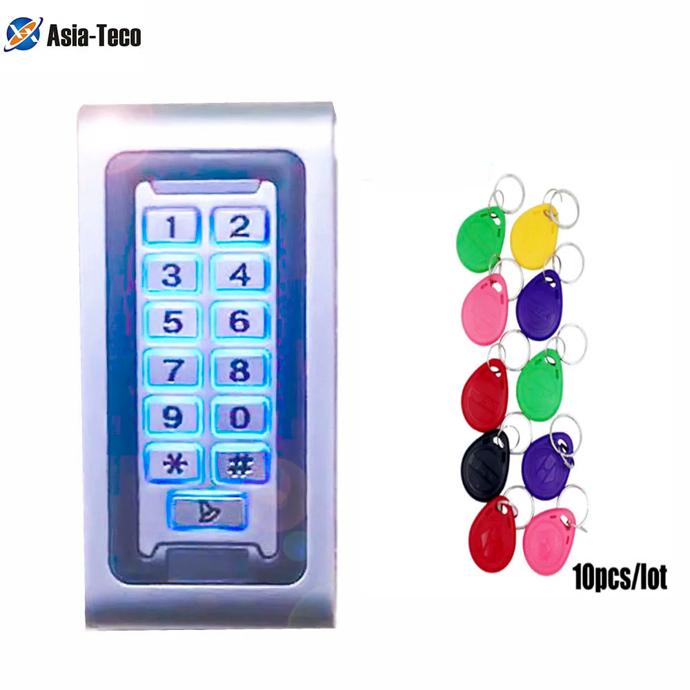 Access control System Card Reader Door Lock 2000Users WG26 input and output security 125Khz RFID Access Control Cover Keypad Vue