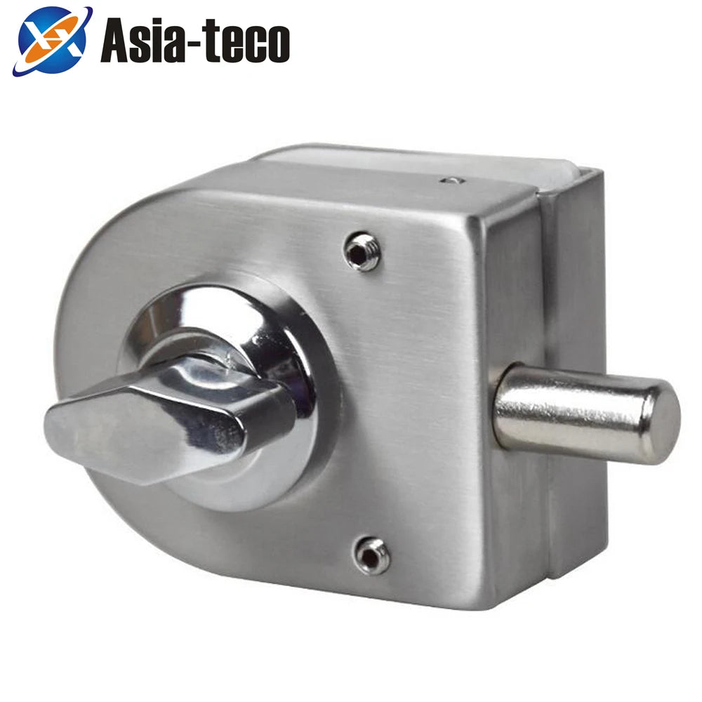 Stainless Steel Glass Door Lock Latch Rotary Knob Open/Close Stainless Steel Glass Latch Home Hotel 10~12mm Vue