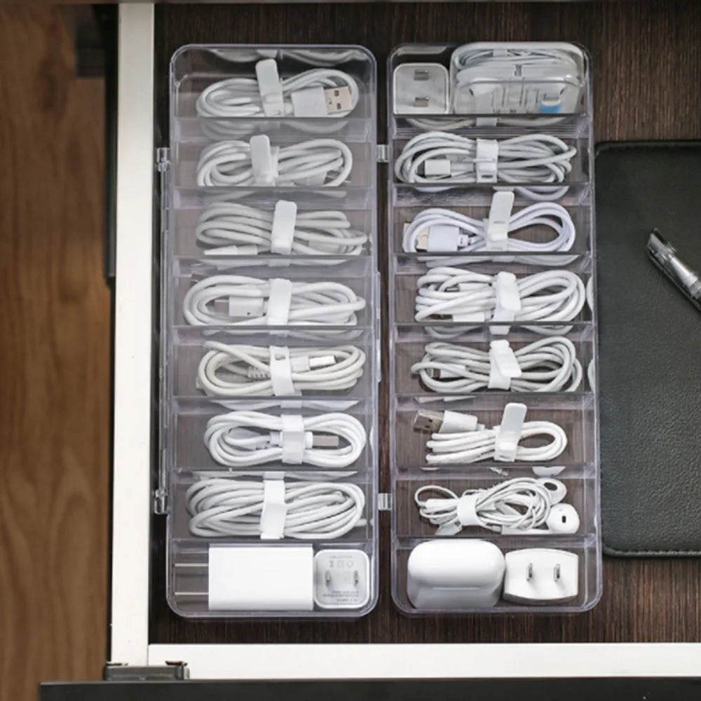 Cable Storage Box Power Strip Wire Case Anti Dust Charger Socket Organizer Network Line Storage Bin Charger Wire Management Vue