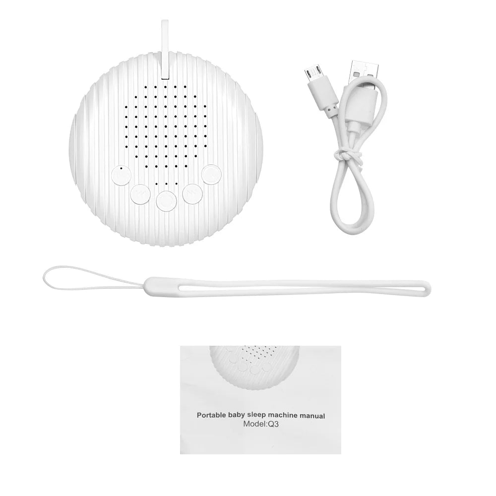 Baby White Noise Machine USB Rechargeable Timed Shutdown Sound Machine Sleep Soother Relaxation Monitor For Baby Adult Office Vue