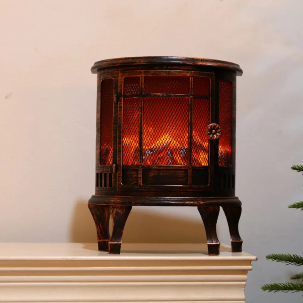 Simulated Fire Lantern Outdoor Decoration LED Flame Lamp New Fireplace Fireplace Lantern Ornaments Christmas Scene Vue