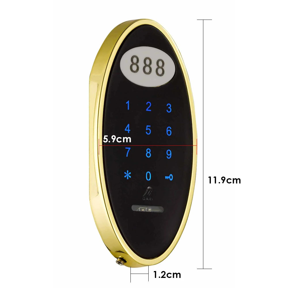 Keyless Touch Keypad Password RFID Card Key Metal Digital Electronic Sauna Cabinet Lock Vue