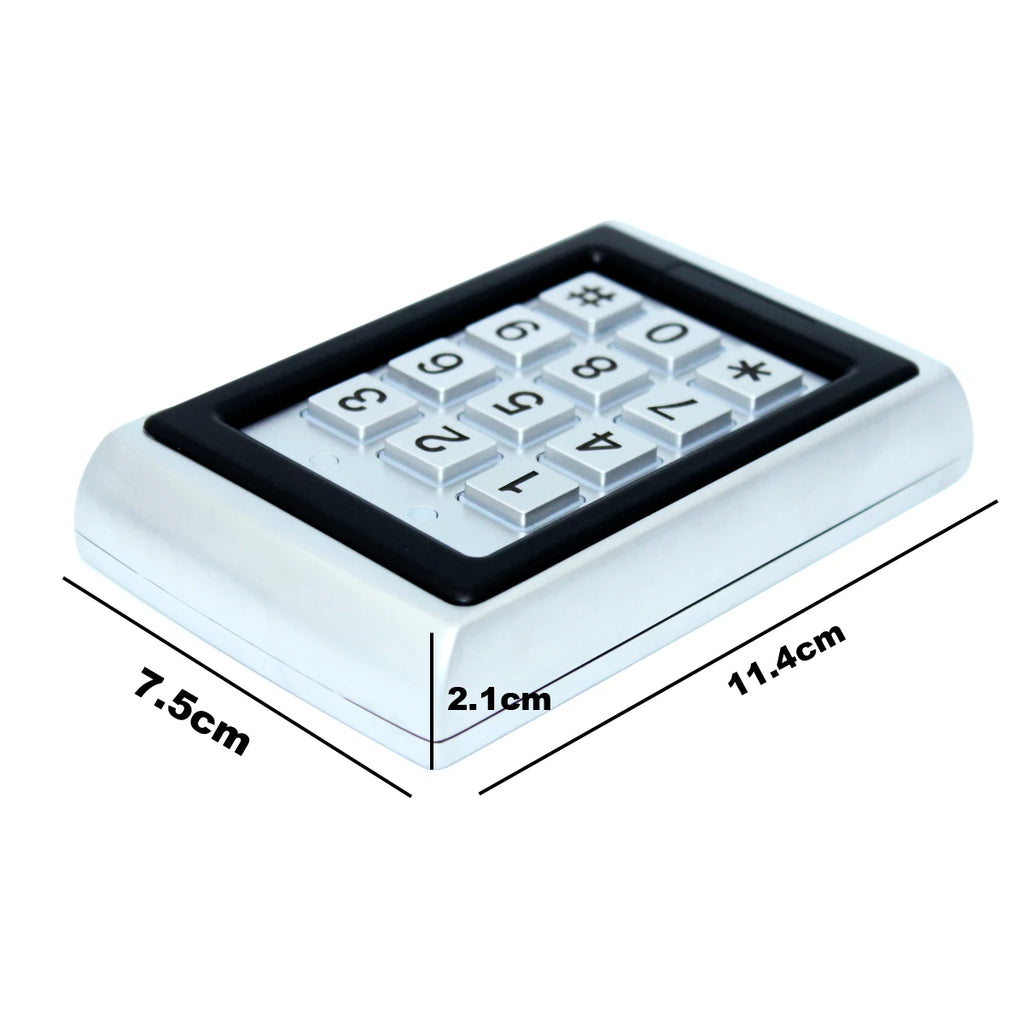 RFID Metal Access Control EM Card Reader Keypad W/ 2000 Users 125KHz Card Reader Keypad Key Fobs Door Access Vue