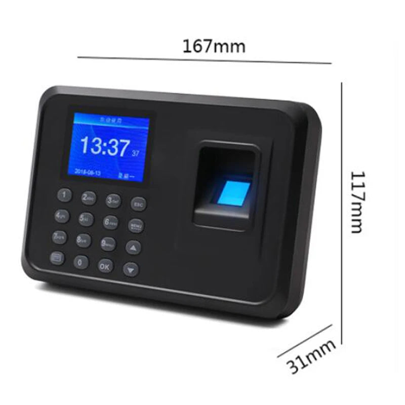 Biometric Fingerprint Time Attendance System Clock Recorder Office Time Clock Employee Recorder Device Vue