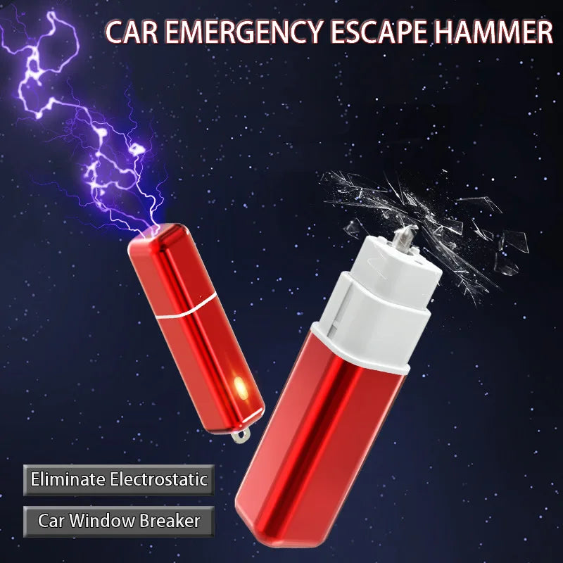 Mini Portable Car Safery Hammer Emergency Window Breaker Escape In Water Keychain Outdoor Survival EDC Tool Self Defense Gift Vue