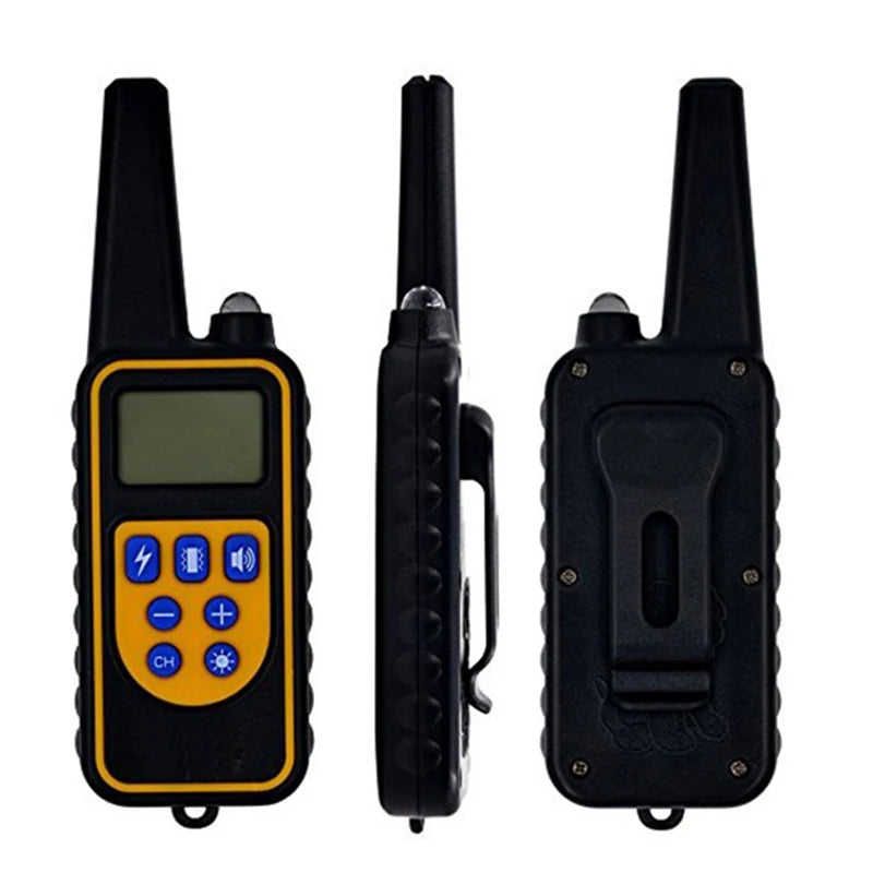 800m Electric Dog Training Collar Product Acessories with LCD Display Pet Remote Control Waterproof Rechargeable Collars Vue Controller yellow