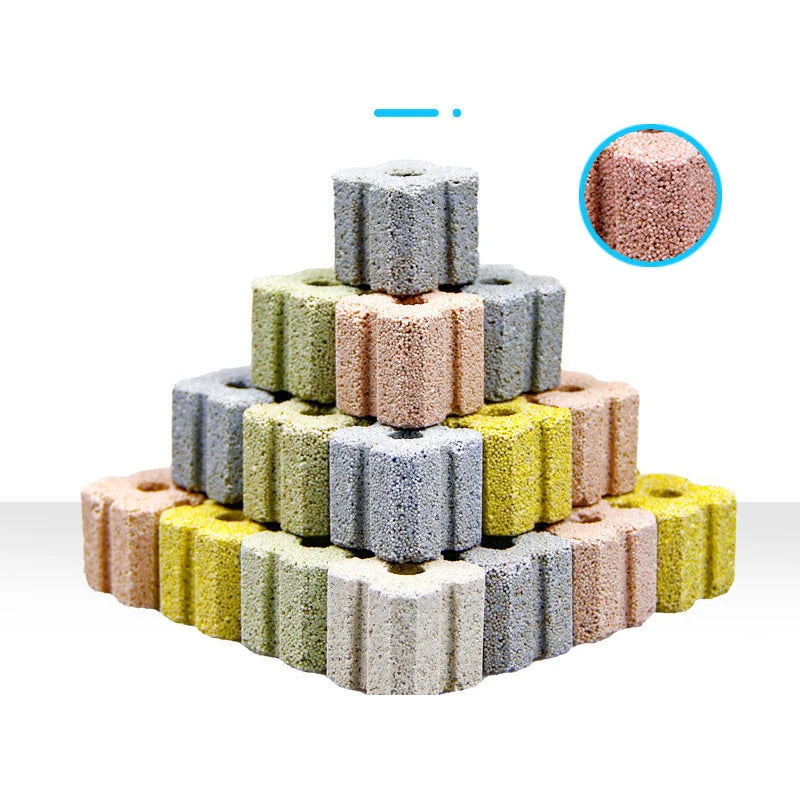 Aquarium Fish Tank Filter Material Biochemical Nano Brick Quartz Ball Nitrifying Bacteria House Water Purification Vue