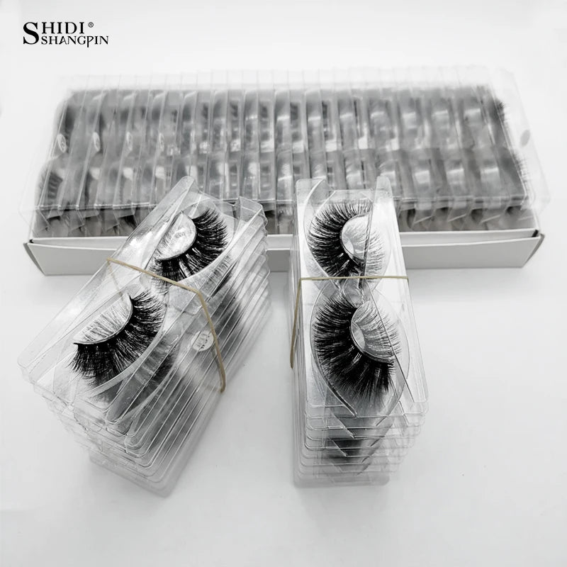SHIDISHANGPIN Wholesale Eyelashes 3d Mink Lashes Natural Mink Eyelashes Wholesale False Eyelashes Makeup False Lashes In Bulk Vue