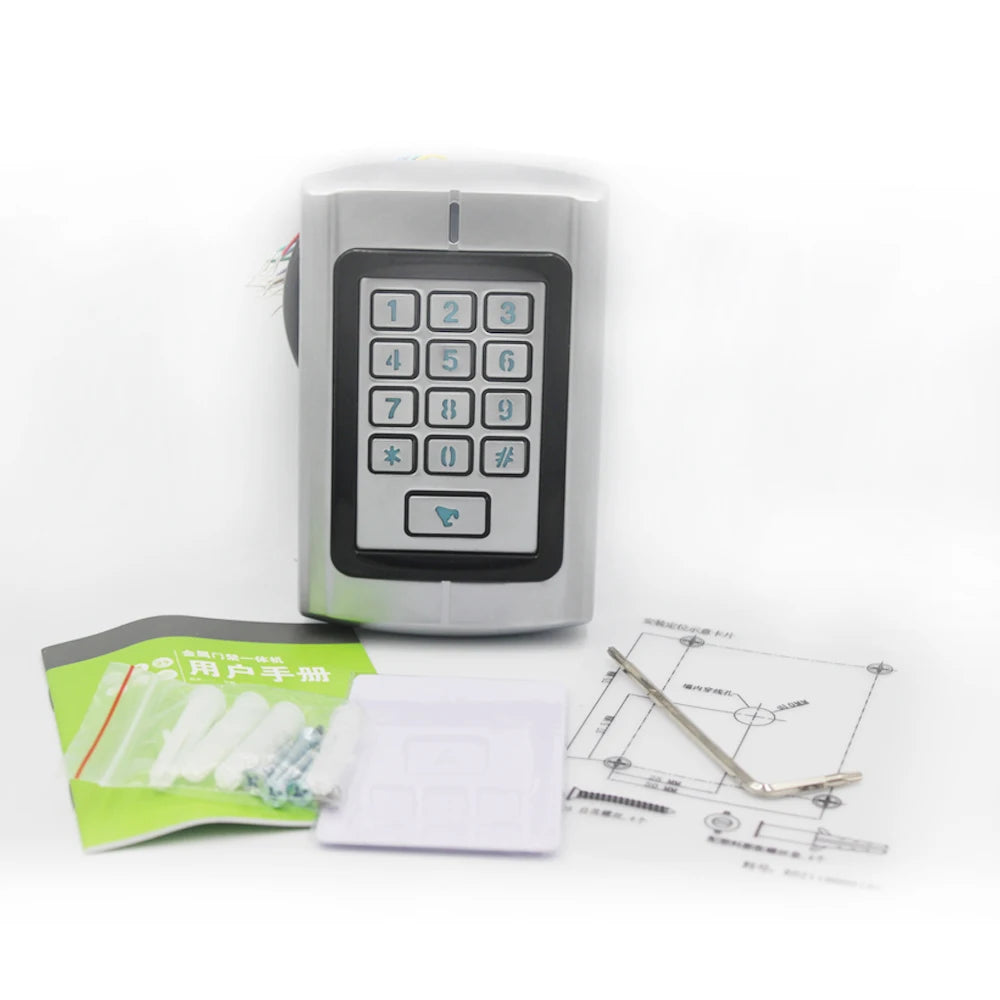 RT380 RFID Access Control Machine Metal Waterproof 1000 Users Card Reader Wiegand Waterproof Door Access Control System Vue