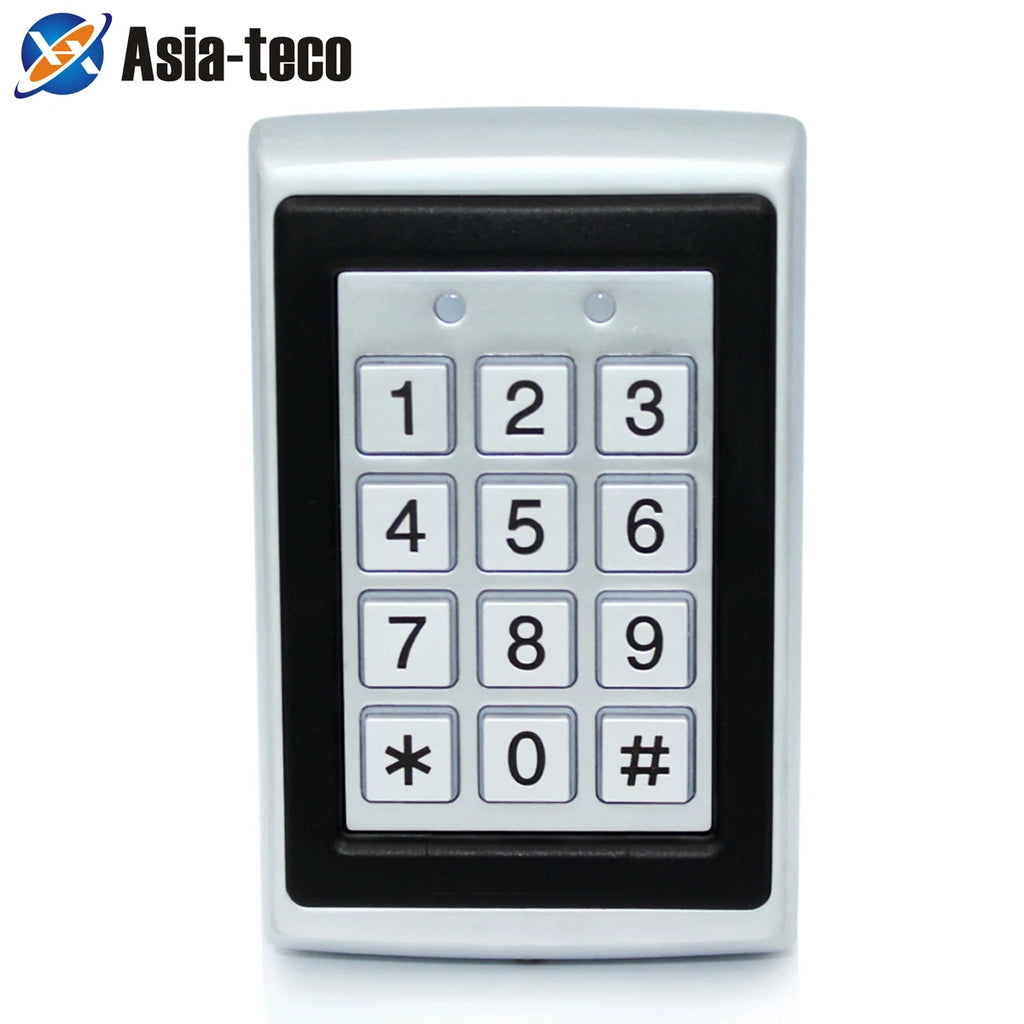 RFID Metal Access Control EM Card Reader Keypad 2000 User 125KHz Card Reader Keypad Key Fobs Standalone Door Access Controller Vue K7612N