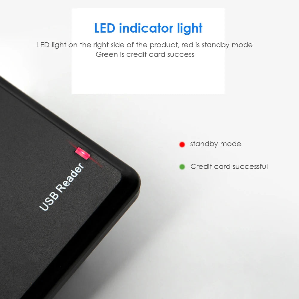 USB Port RFID ID Card Reader 125KHz EM4100 TK4100 Contactless Smart Card Reader Support Windows Linux High Sensitivity Vue