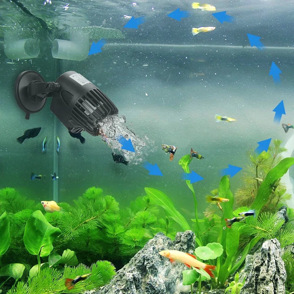 Aquarium Fish Tank Wave Maker Pump Wavemaker Water Pump Submersible Aerobic Pump Water Circulation Pump Flow Pump Surf Pump 220V Vue