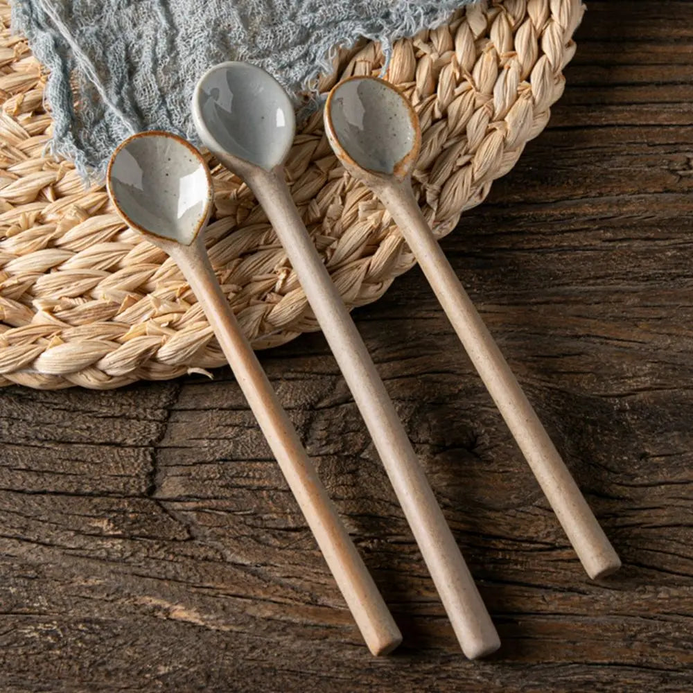Cooking Ceramic Dessert Seasoning Tableware Coffee Tea Stirring Tools Kitchen Accessories Tea Spoons Coffee Spoons Vue