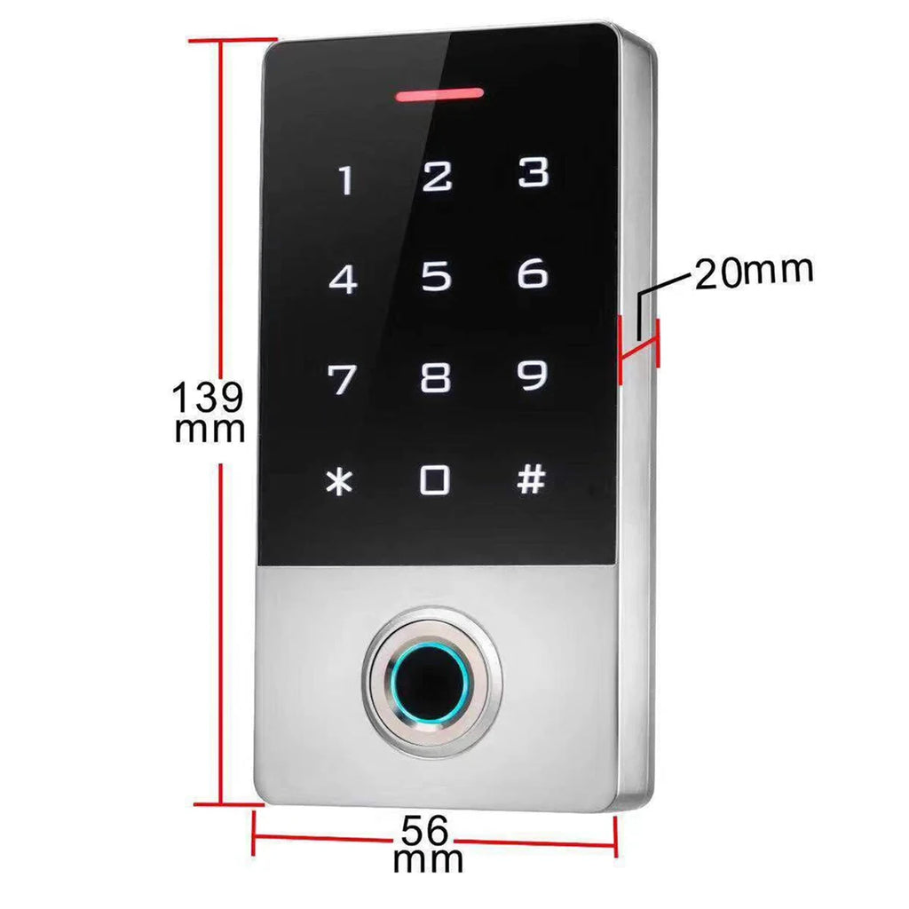 Waterproof 125Khz RFID Metal Keypad for Wifi Tuya APP Door Lock Access Control System Wireless Door Entry Access Control Wiegand Vue
