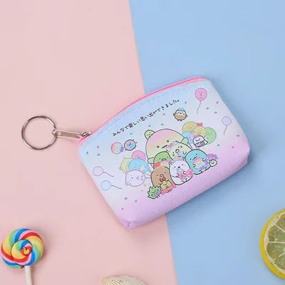 Cute Coin Purses Case Casual Coin Wallet Lady Fashion Flower Animal Pattern Cartoon Earphones Coin Keys Money Storage Bag Vue 6