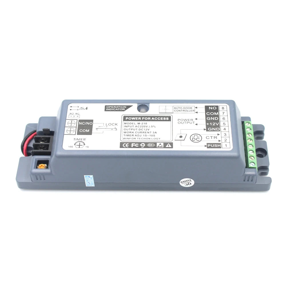 Door Access Control System Switch Power Supply 3A Time Delay Adjustable AC220V Input NO/NC Output for Access Control system Vue V30