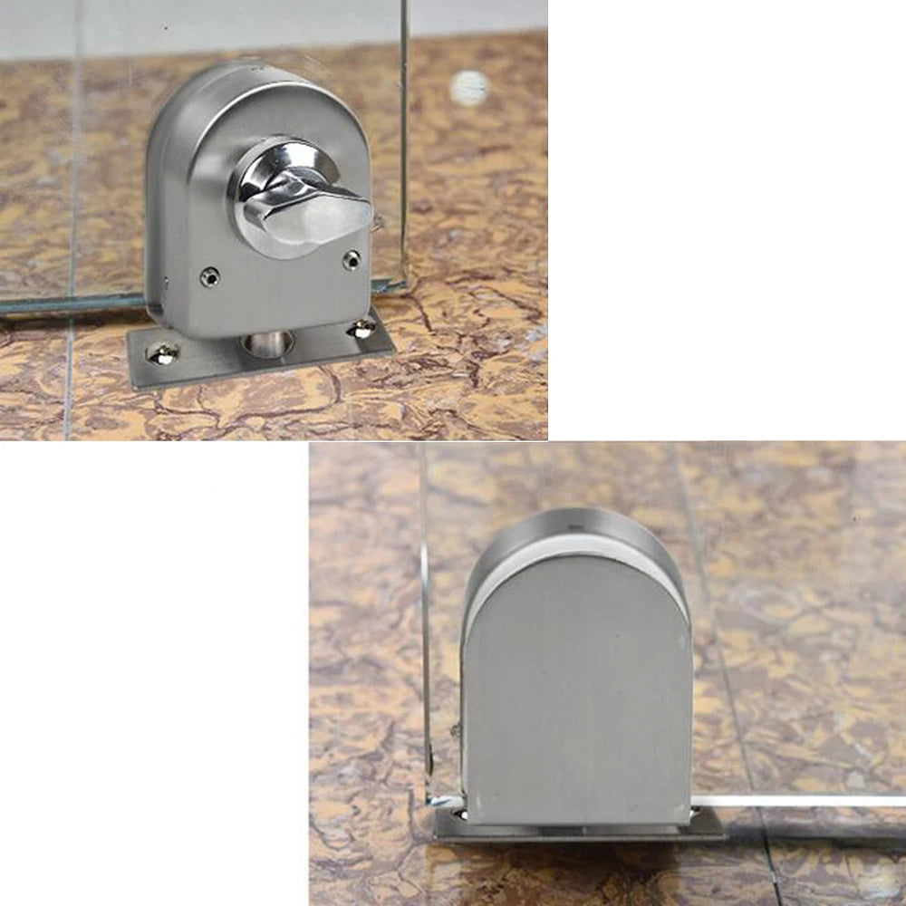 LUCKING DOOR 10~12mm Stainless Steel Glass Door Lock Latch Rotary Knob Open/Close Stainless Steel Glass Latch Home Hotel Vue