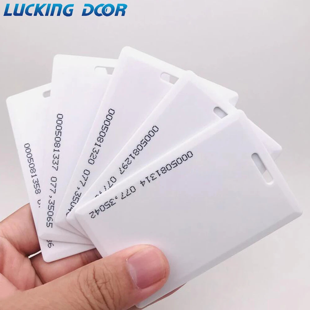 10PCS 1.8mm EM4100 Tk4100 125khz Access Control Card Key RFID ID Chip Attendance School Induction Rice White Card for loT Vue