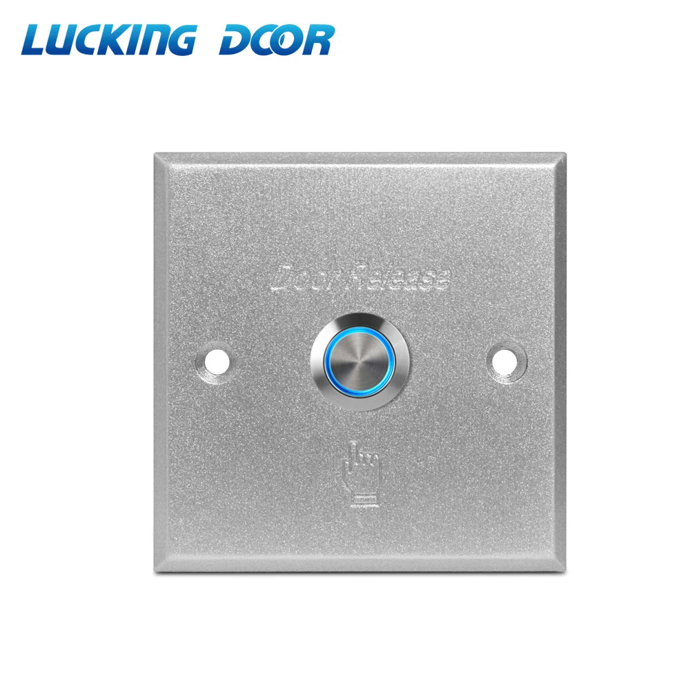 86*86mm Aluminum alloy Push Button Switch Exit Button Door release for door lock access control gate door opener for Home/office Vue