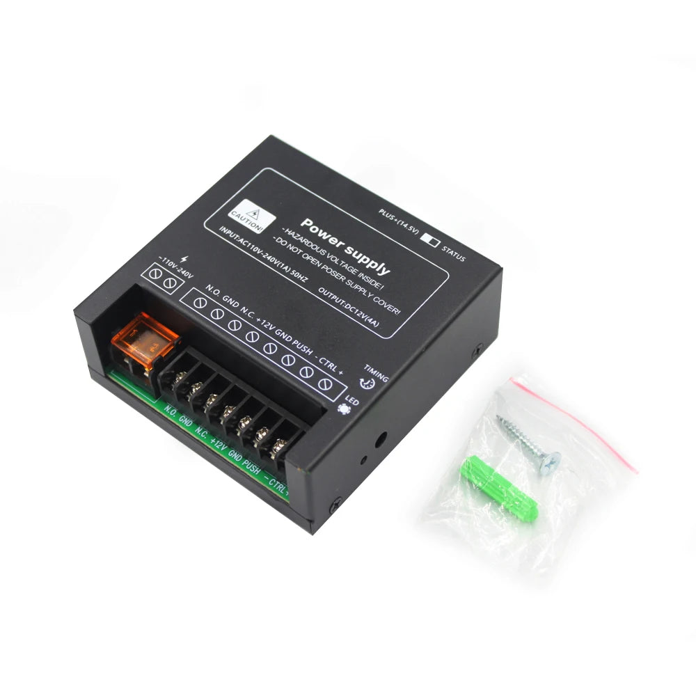 DC 12V 4A Door Access Control System Switch Power Supply AC 110~240V RFID Fingerprint Access Control System Vue