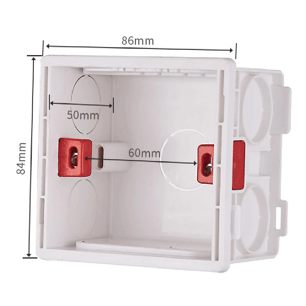 SANDIY 86-Type Embedded Wall Junction Box – Switch Socket Cassette Electrical Junction Box Vue 1 pc