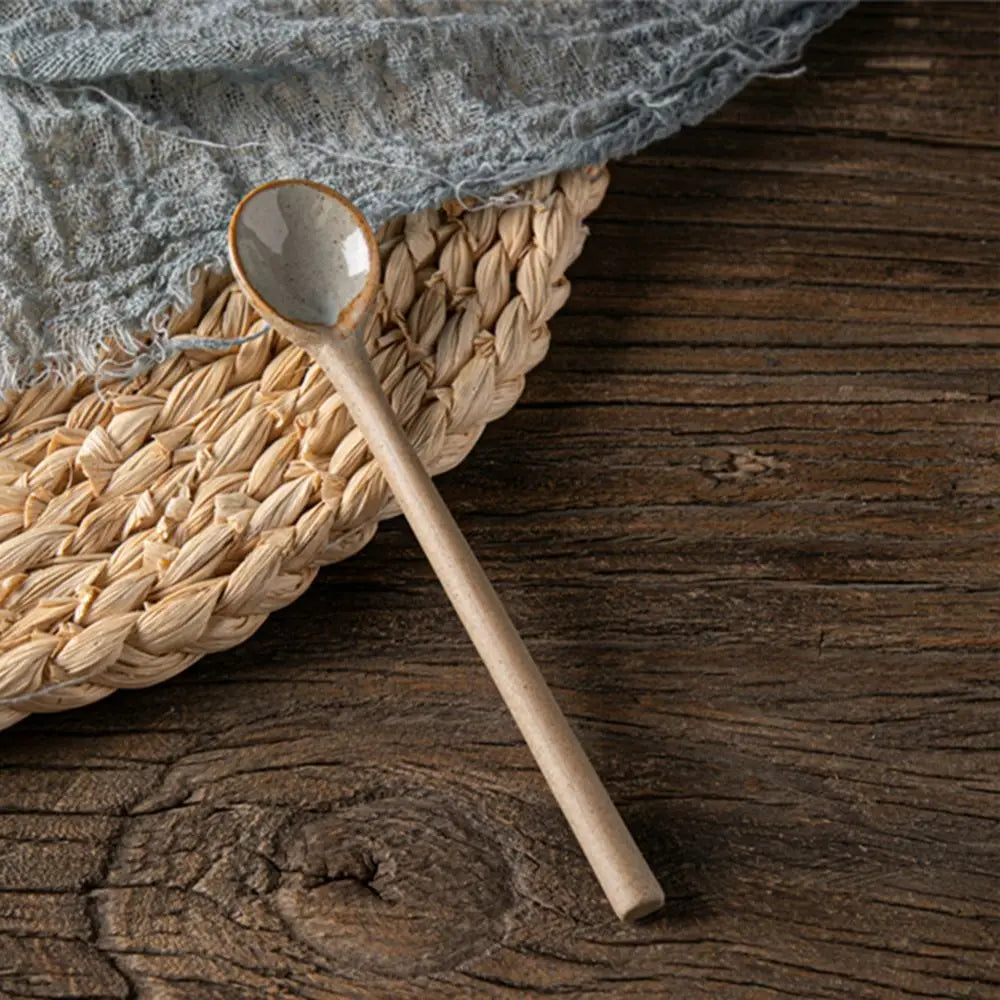 Cooking Ceramic Dessert Seasoning Tableware Coffee Tea Stirring Tools Kitchen Accessories Tea Spoons Coffee Spoons Vue