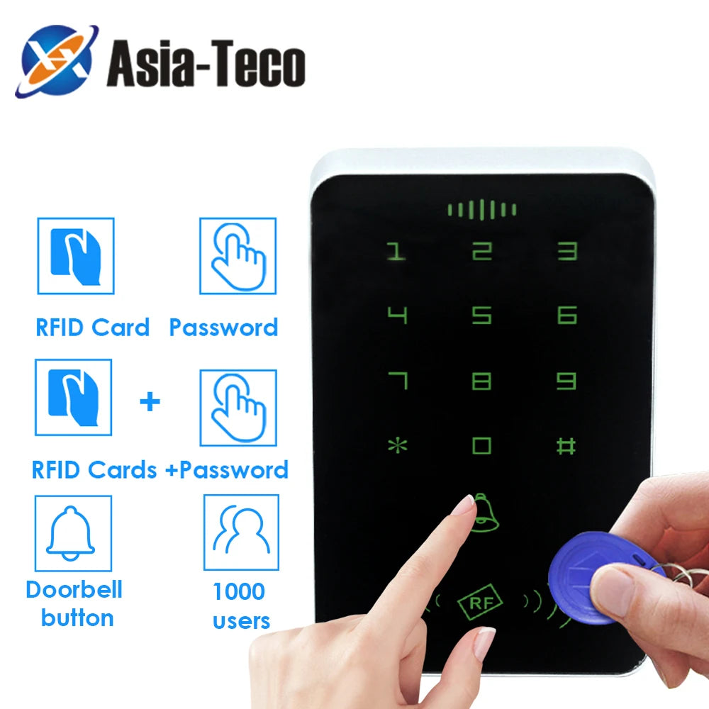 Digital Keypad Access Control System, Door Lock Controller, RFID Proximity Card Reader, No Backlight, 125kHz Vue