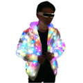 LED Party Clothes Set for Jacket Coat Pants Colorful Glowing Casual Flashing Luminous LED Lights Costume for Christmas Halloween Vue LED jacket L