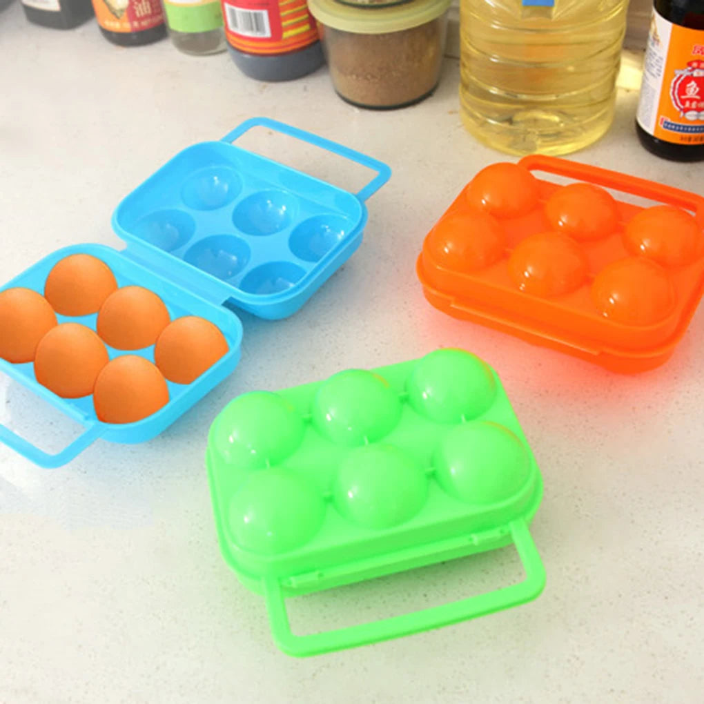 Plastic Egg Holder Storage Box – 6 or 12 Grid Egg Carrier Egg Storage Container Vue