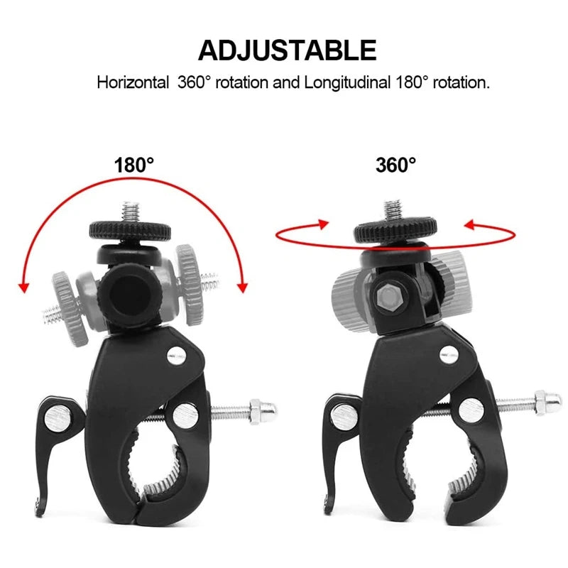 Bicycle Camera Mount Bike Motorcycle Handlebar Handle Bar Tripod Clip Adapter Action Camera Part For Gopro Hero 11 10 9 8 7 Vue