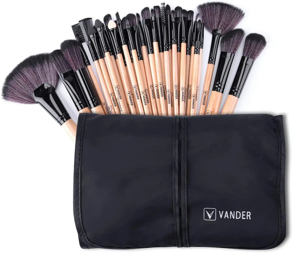 VANDER LIFE Makeup Brushes Set 32 Pcs Professional Foundation Powder Contour Eyeshadow Blending Make up Brush Multiple Colour Vue Wooden United States