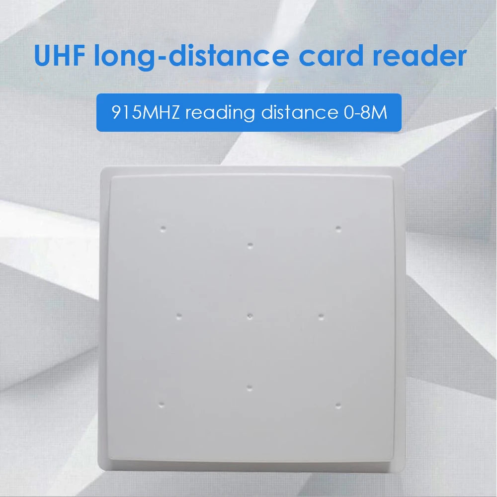 8M Long-Range Built-in Antenna UHF RFID Card Reader Integrated Reader with RS232, RS485, TCP/IP, Wiegand26/34 and TRIG Car Park Vue