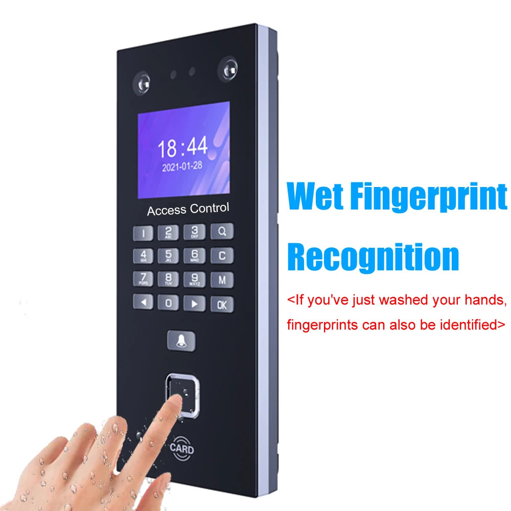2.4 inch Facial Access Control Time Attendance IR Face Recognition 125KHz RFID Keypad Palmprint +Fingerprint Vue
