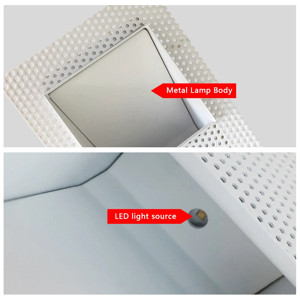SANDIY Recessed LED Step Light Frameless Wall Sconce Recessed LED Wall Light Vue