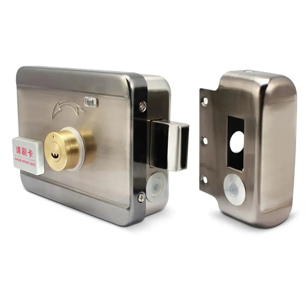 DC12V Electric lock Gate Lock Access Control System Electronic Integrated RFID Door Rim Lock Bidirectional Access Control Lock Vue