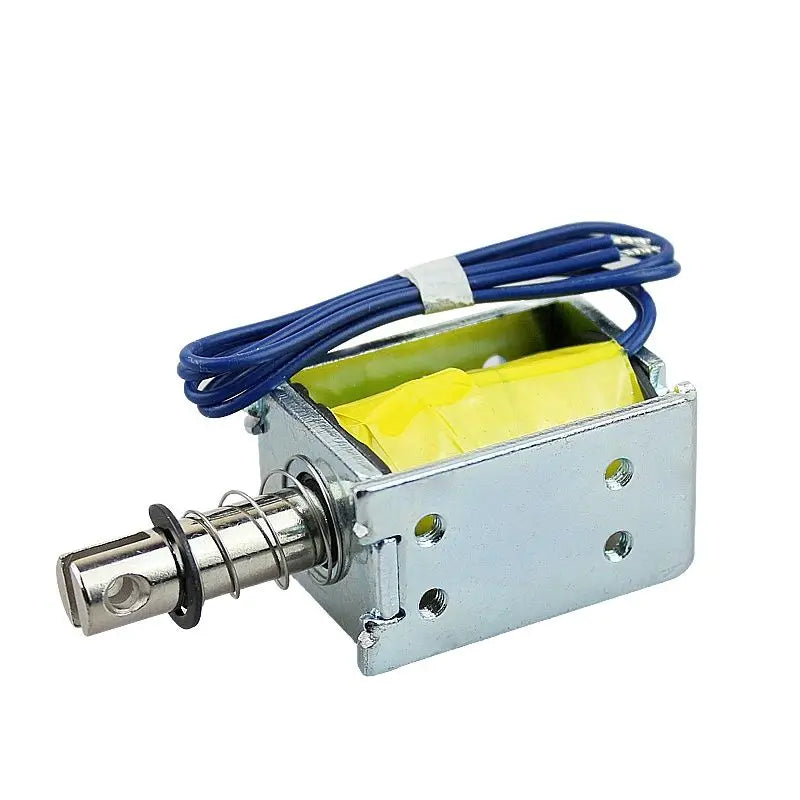 DC12v can work for a long time Electromagnet 24v solenoid push pull Electromagnet stroke 10mm open frame solenoid coil Vue
