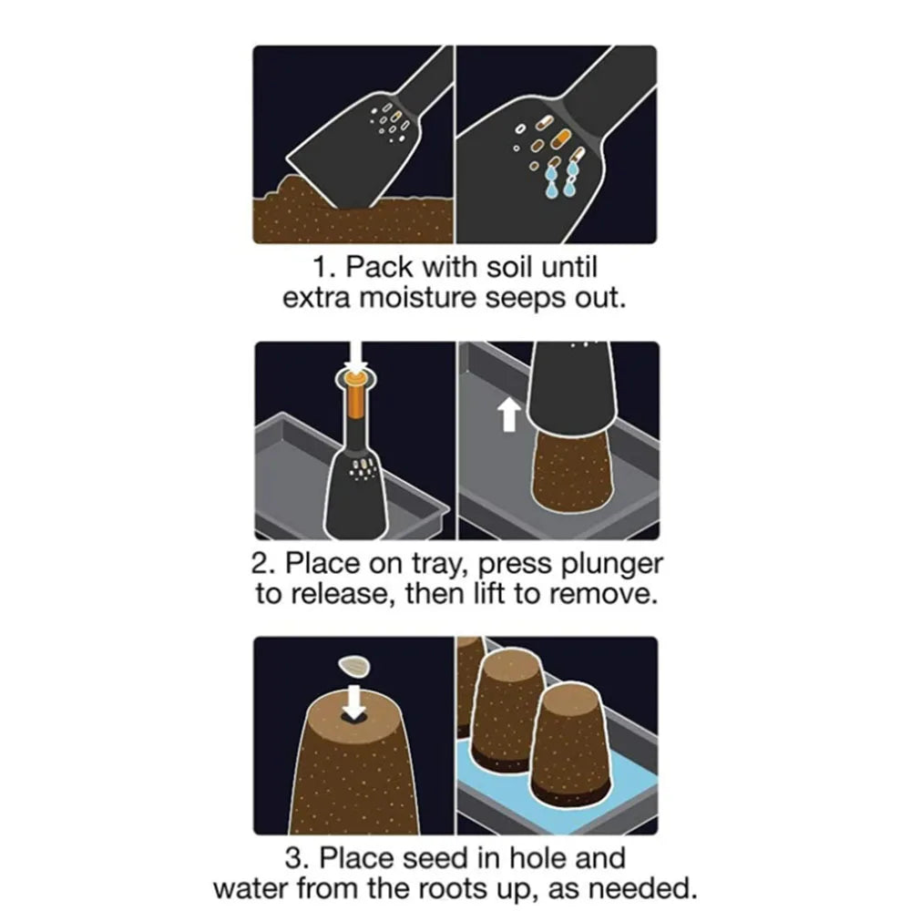 Creative Soil Block Maker Plant Soil Block Maker Manual Soil Block Tool For Seedling Greenhouse Garden Supplies Vue