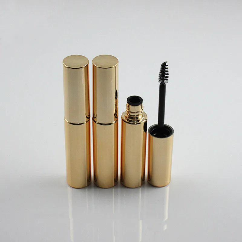 10-100pcs 8ml Empty Gold Eyelash Tube Mascara Cream Vial/Container Fashionable Refillable Bottles Makeup Tool Accessories Vue