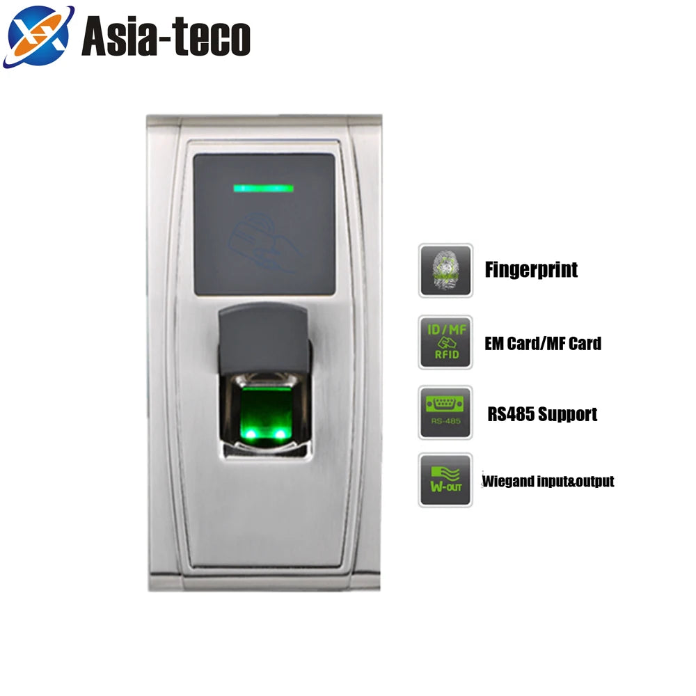 Waterproof Fingerprint Time Attandance Fingerprint Access Controler /IP USB Biomtric Access Control W/ 125KHZ RFID Card Reader Vue