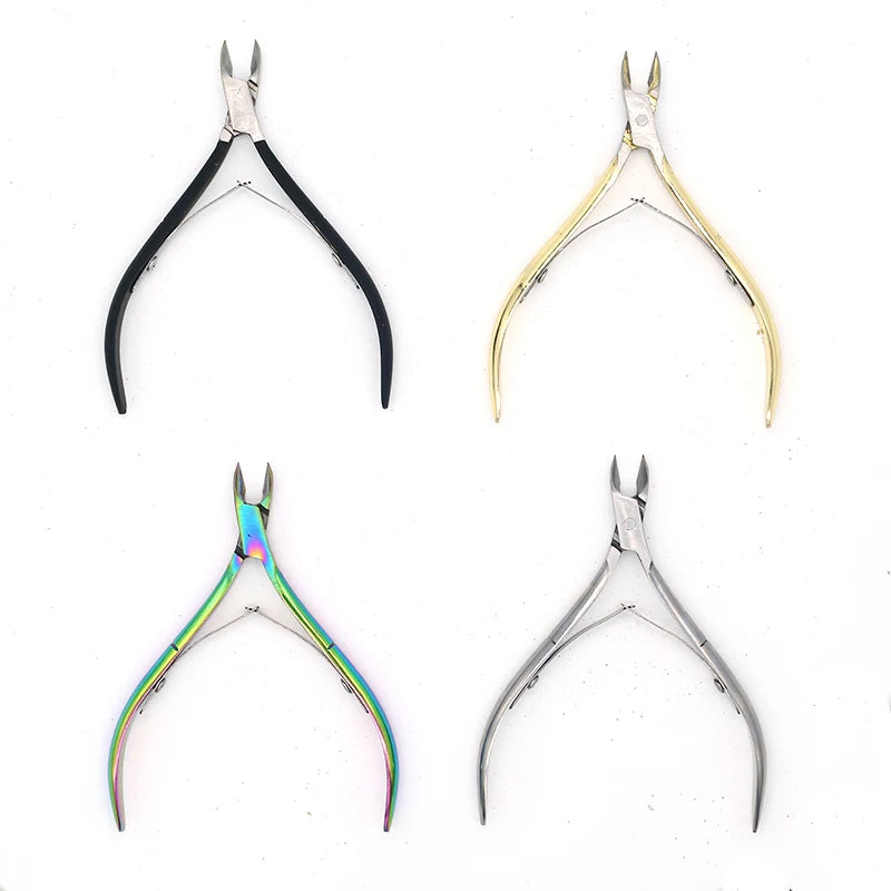Nail Cuticle Nipper Scissors Stainless Steel Manicure Colorful Clipper Dead Skin Remover Pedicure Eagle Beak Pliers Vue