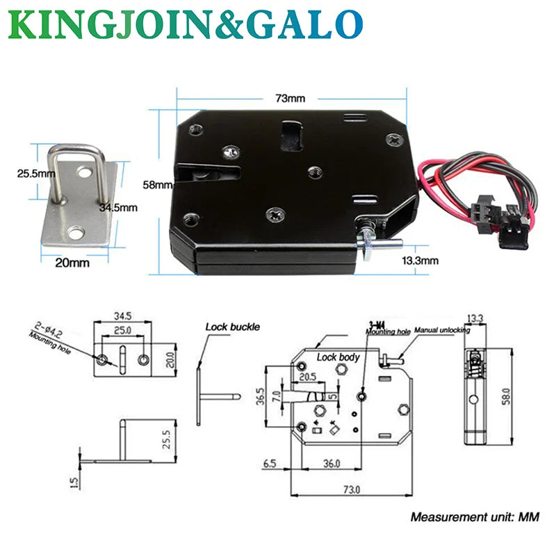 CE Certification 12V Electromagnetic Lock Energy-Saving Long-Life Electronic Locks For Cabinet Door Furniture Tools Vue