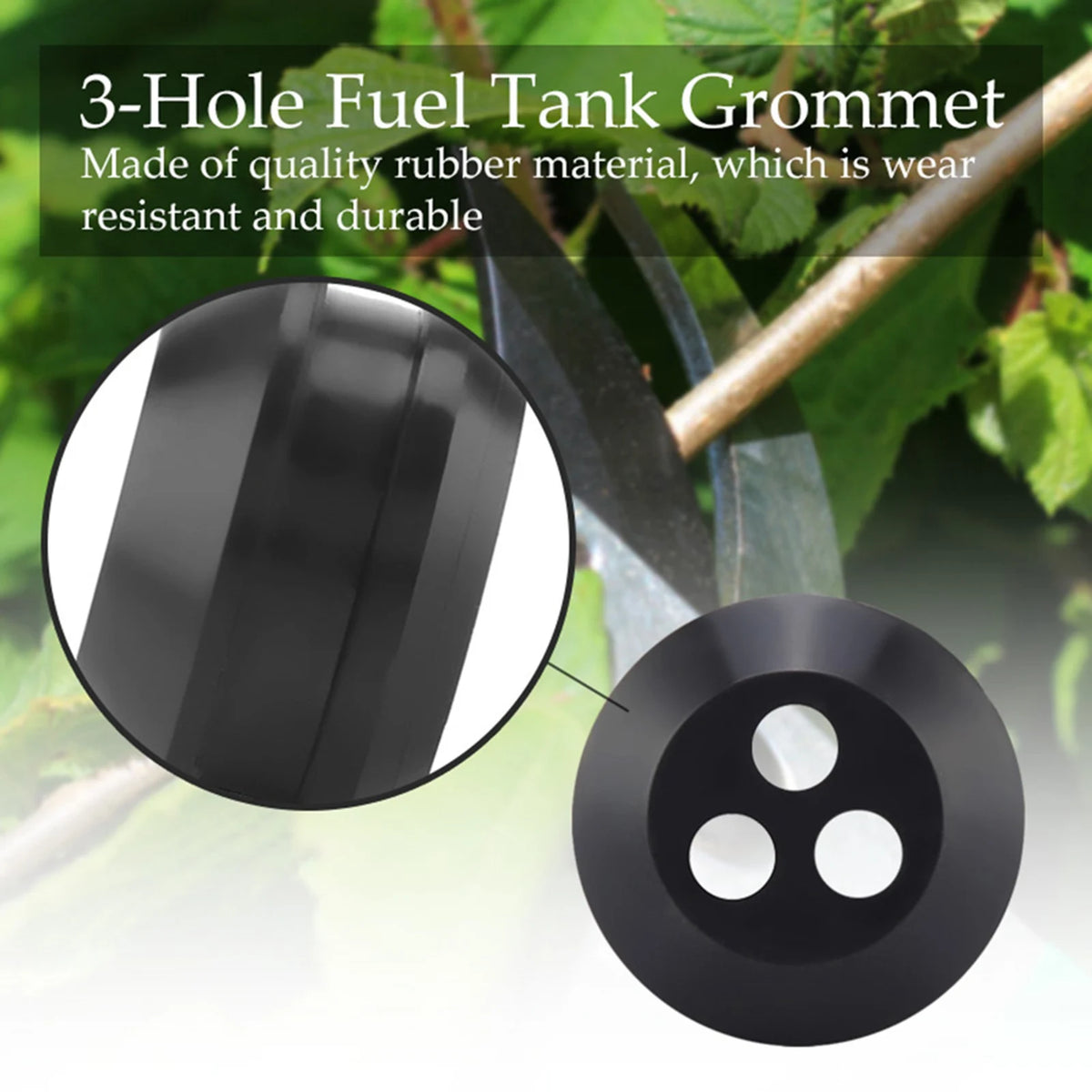 Fuel Grommet 3 Hole Fuel Gas Grommet Replacements for Trimmer Lawn Mower 13211546730 V137000030 Gas Grommet Vue
